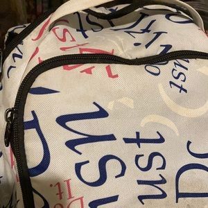 White Nike just do it backpack